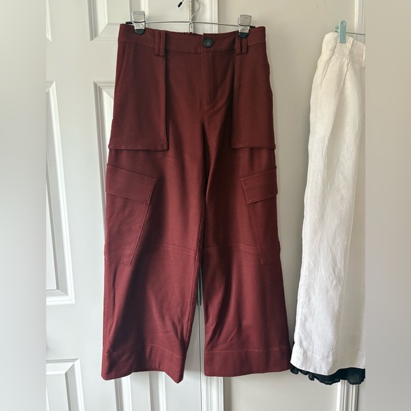 Vince Raver Wool Flannel Maroon Pants - Picture 6 of 14